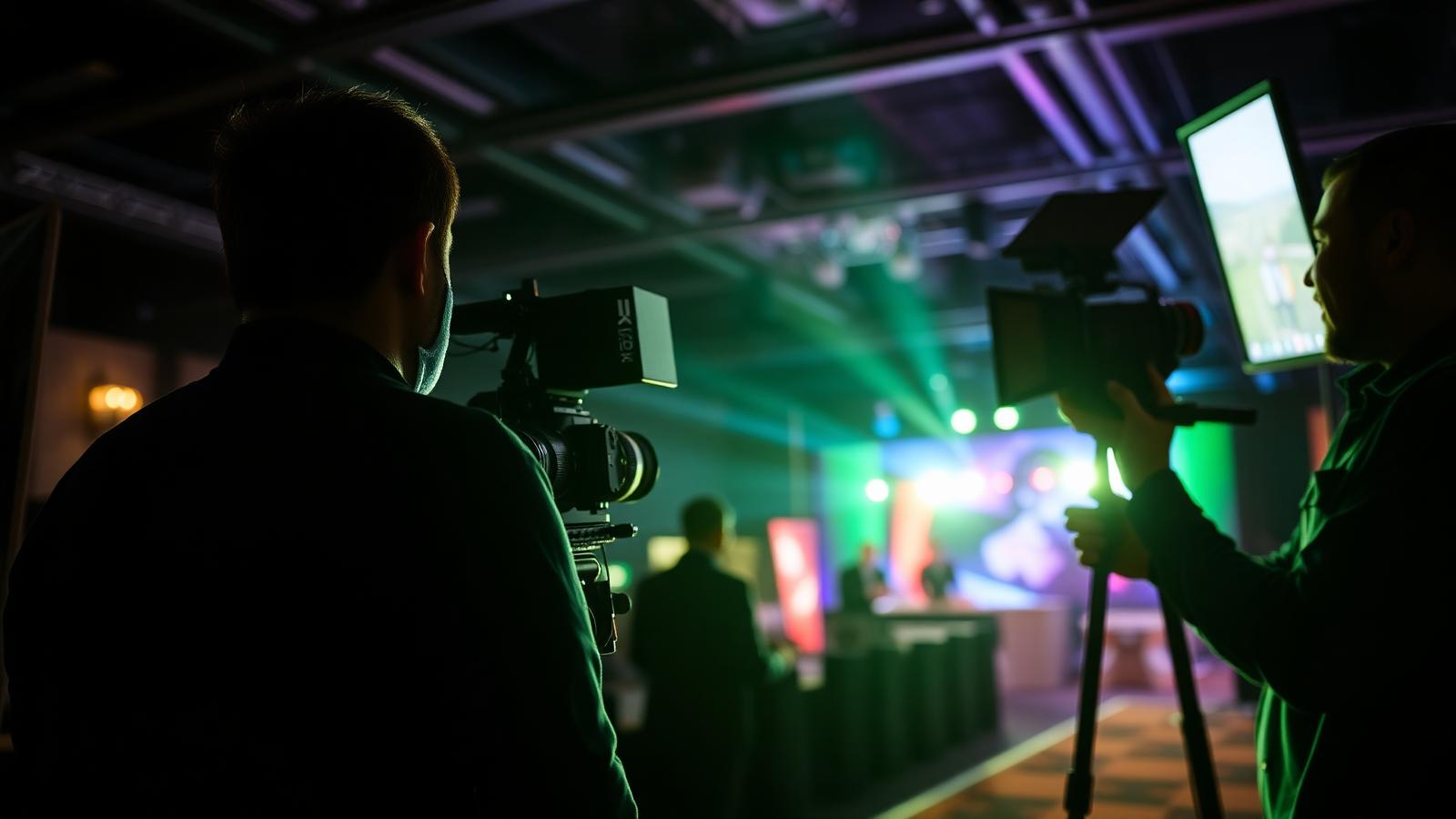 Production crew working the floor