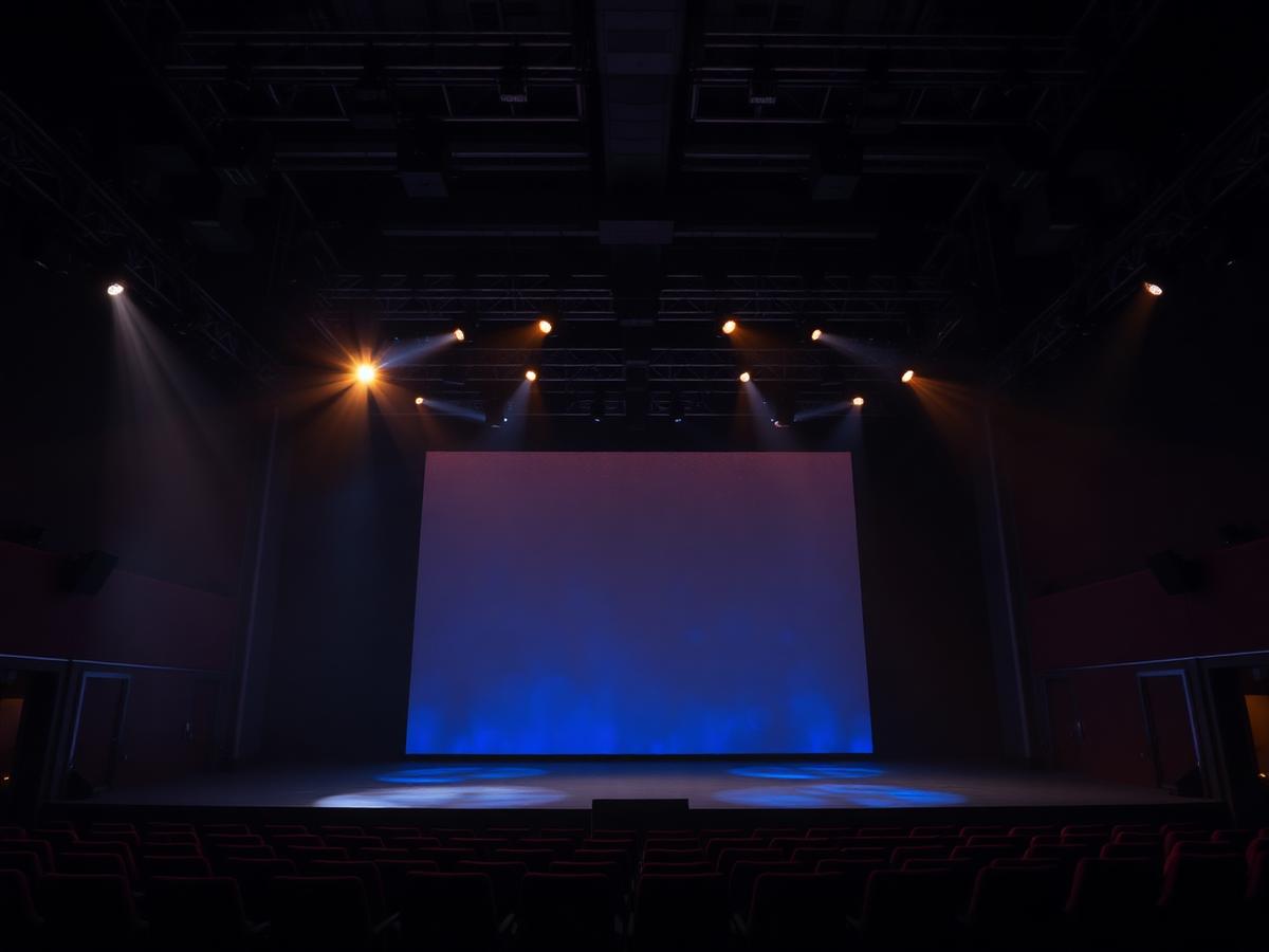 Stage and lighting wide shot